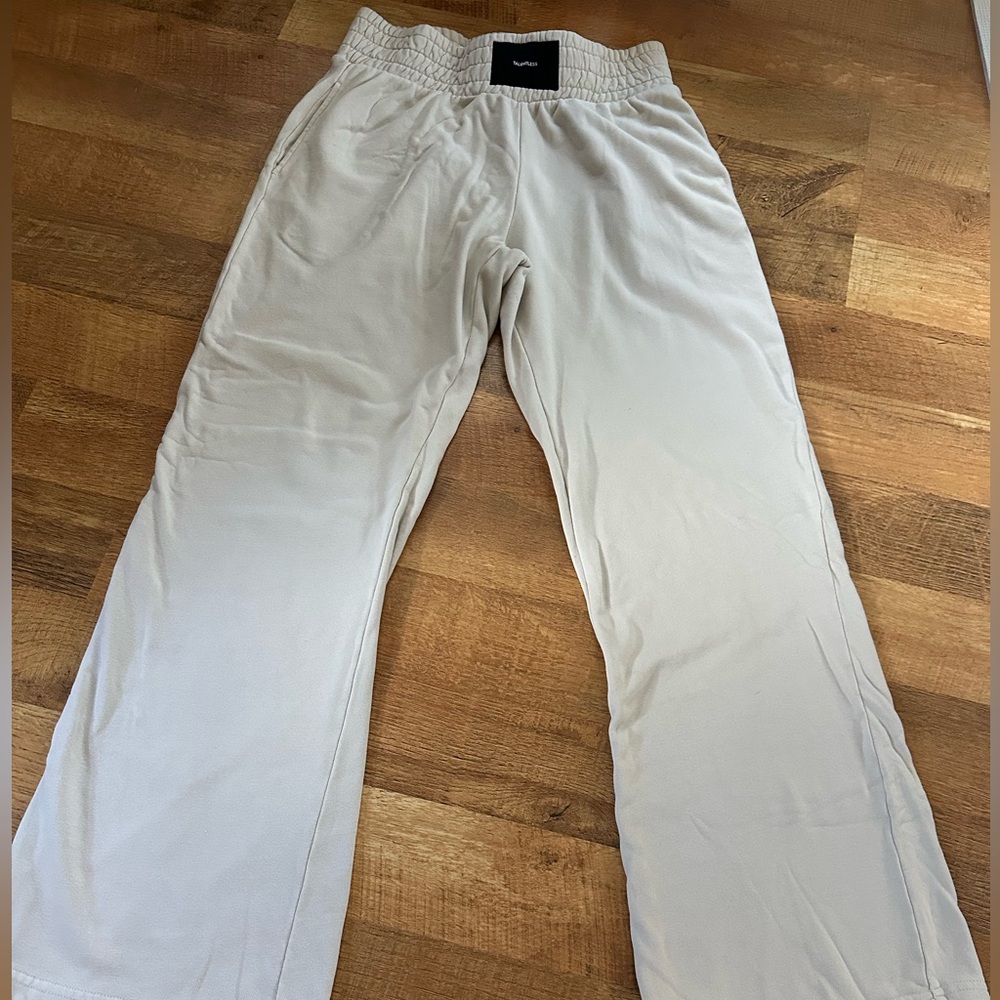 Talentless Wide Leg Boxing Pants in Bone M Sweatpants